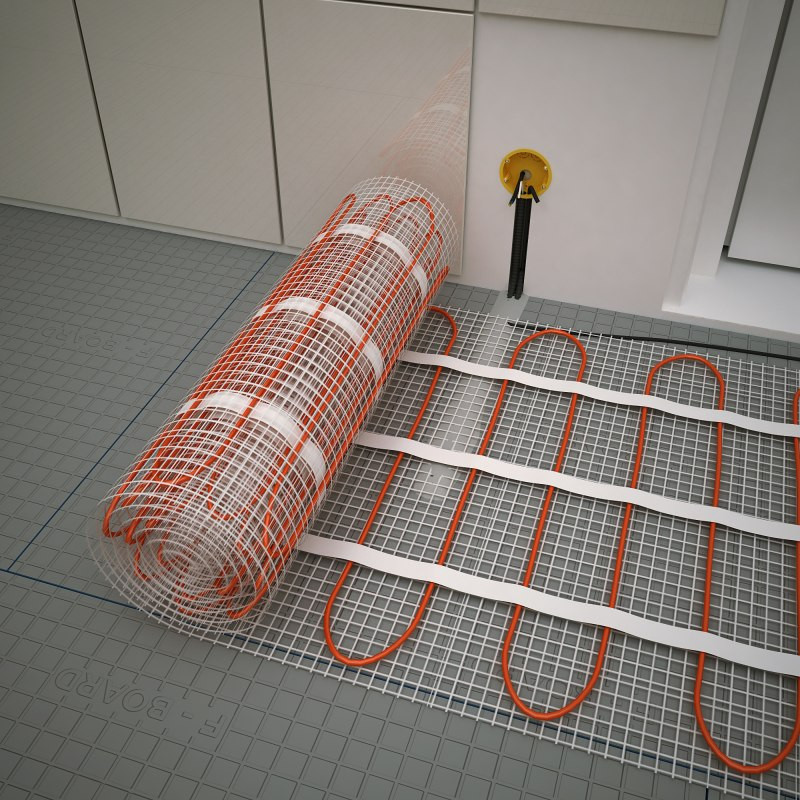 Plancher chauffant électrique Cable Kit Matt 120w/m2