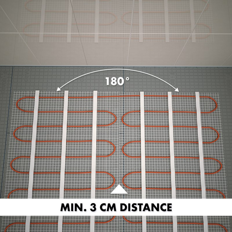 Plancher chauffant électrique Cable Kit Matt 120w/m2